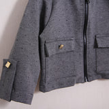 Giacca Zip Con Applicazioni