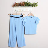 Completo A Costine Con Pantalone Gamba Larga