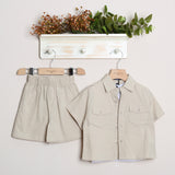 Completo Lino Con Bermuda+Camicia+Canotta