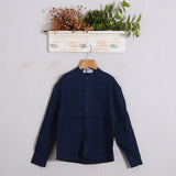 Camicia Collo Coreano Lino