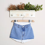 Gonna Denim Con Vita Combinata