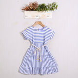 Vestito Lino Rigato