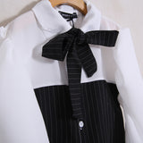 Camicia Fiocco Manica A Sbuffo