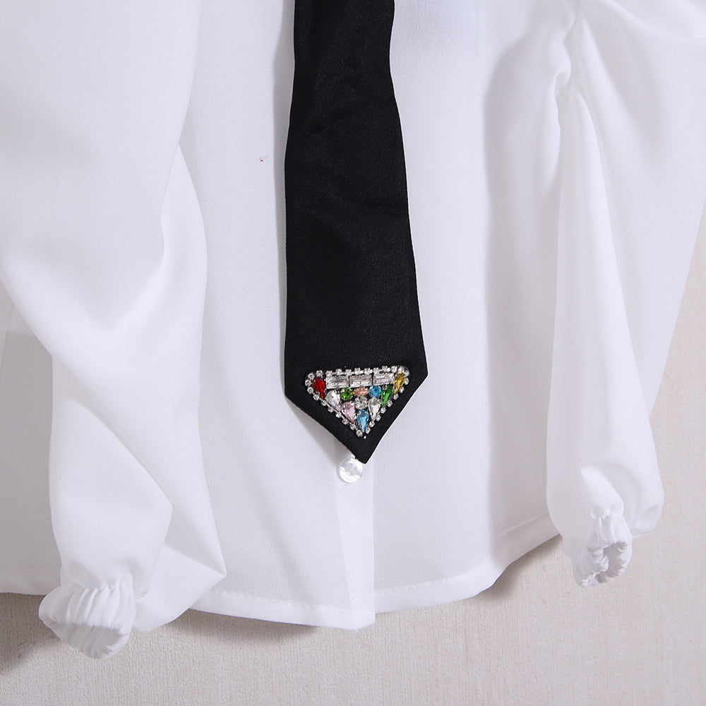 Camicia Manica A Sbuffo(Cravatta Inclusa)