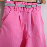 Pantalone Gessato A Palazzo(Cintura Inclusa)