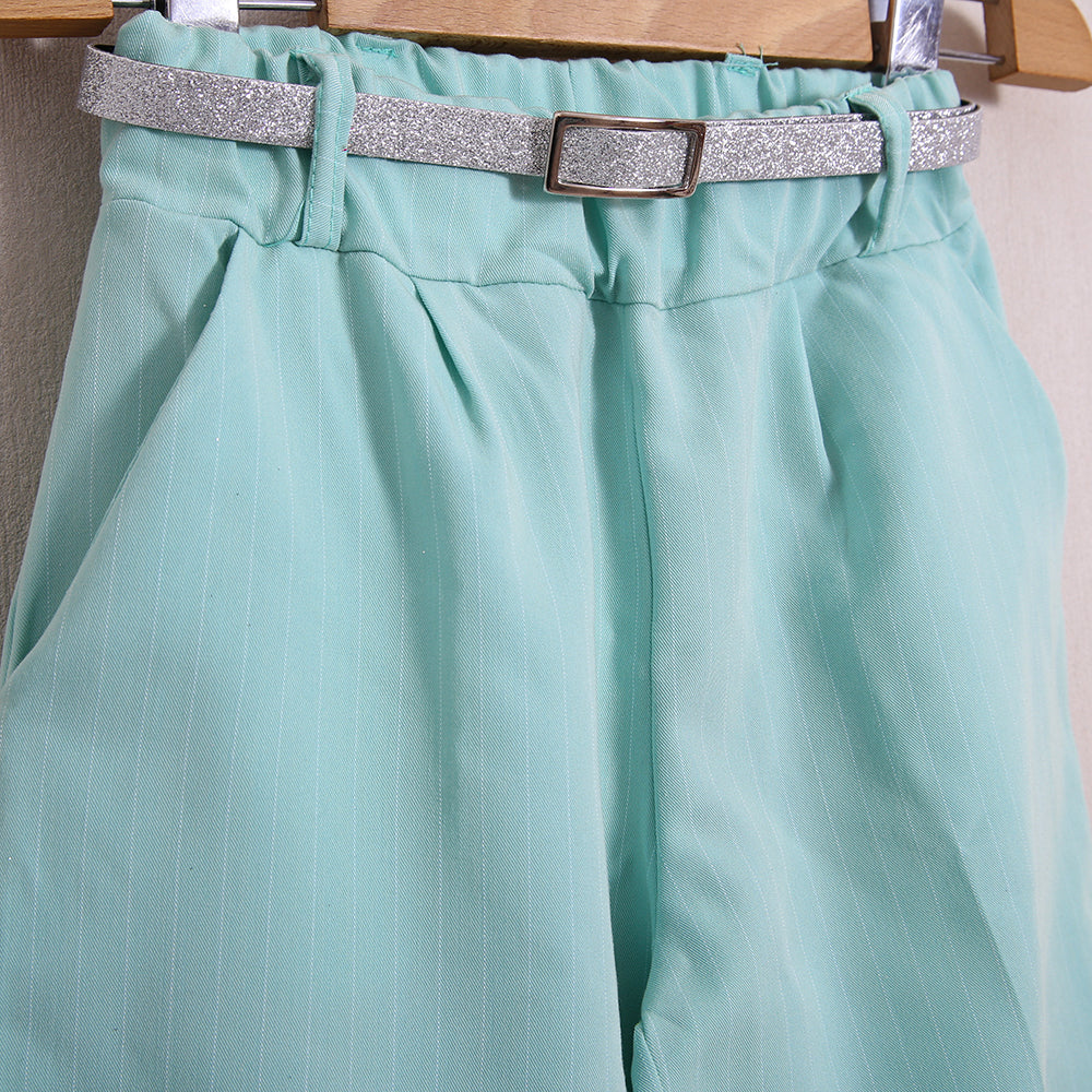 Pantalone Gessato A Palazzo(Cintura Inclusa)