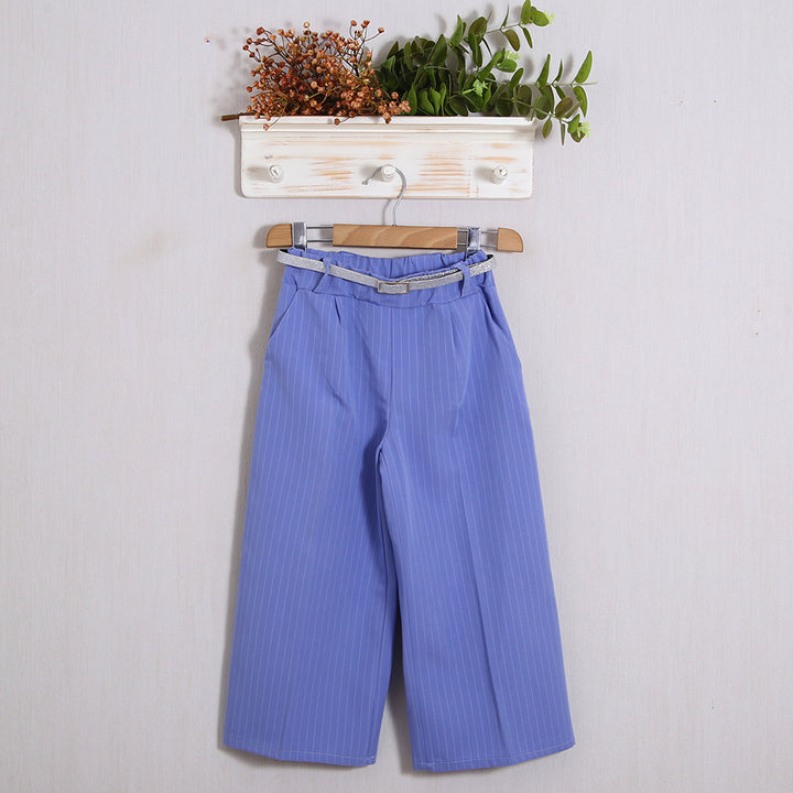 Pantalone Gessato A Palazzo(Cintura Inclusa)