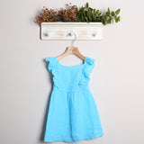 Vestito In Lino Con Balze