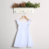 Vestito In Lino Con Balze