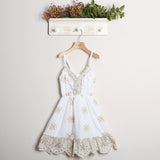 Vestito In Lino Con Ricami