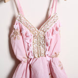 Vestito In Lino Con Ricami
