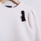 Maglia Manica Sbuffo Con Applicazione