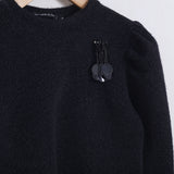 Maglia Manica Sbuffo Con Applicazione