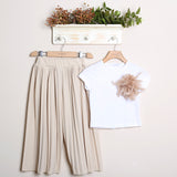 Completo Con Pantalone Palazzo Plissè+T-Shirt (SPILLA INCLUSA)