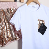 Completo Con Short Pailettes