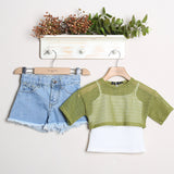 Completo Con Short+Shirt Traforata+Canotta