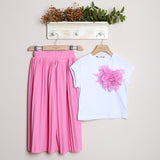 Completo Con Pantalone Palazzo Plissè+T-Shirt (SPILLA INCLUSA)