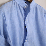 Camicia Lino "Pierre Cardin" Collo Coreano