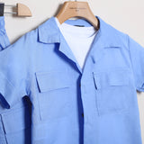 Coordinato Lino Con Bermuda Cargo+Camicia+T-Shirt