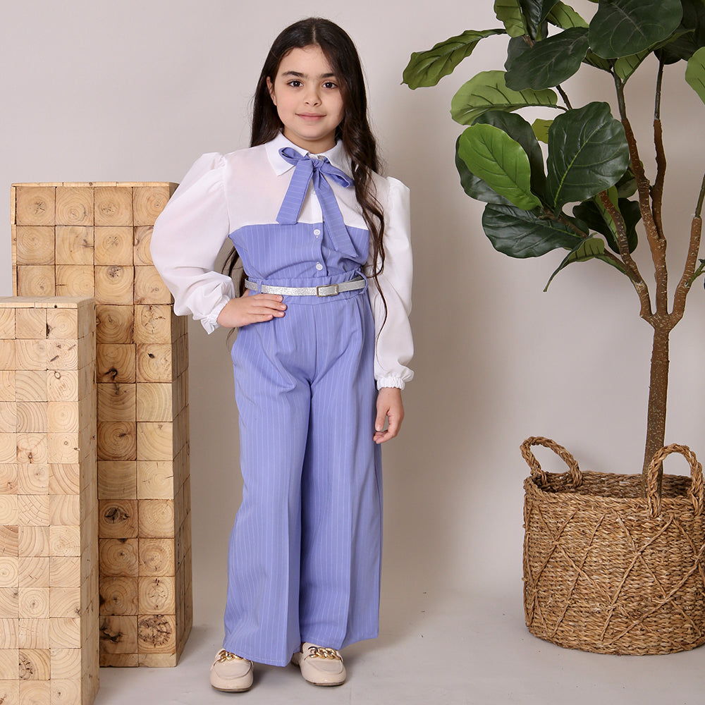 Camicia Fiocco Manica A Sbuffo