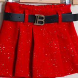 Short Plissè Brillantinato (Cintura Inclusa)