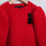 Maglia Manica Sbuffo Con Applicazione