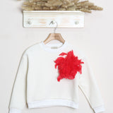 Felpa Girocollo Con Spilla