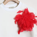 Felpa Girocollo Con Spilla