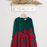 Vestito Ciniglia Con Fiocco