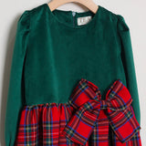 Vestito Ciniglia Con Fiocco