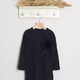 Vestito A Coste Con Spilla