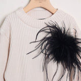 Vestito A Coste Con Spilla