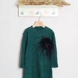 Vestito A Coste Con Spilla