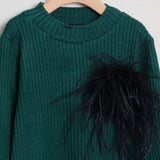 Vestito A Coste Con Spilla