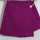 Short Finta Gonna Con Applicazione