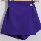 Short Finta Gonna Con Applicazione