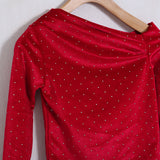 Shirt Monospalla Effetto Velluto