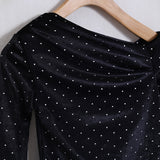Shirt Monospalla Effetto Velluto