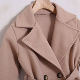 Cappotto Doppio Petto Con Cintura