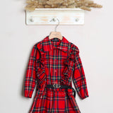 Tutina Con Balze Scozzese (Cintura Inclusa)