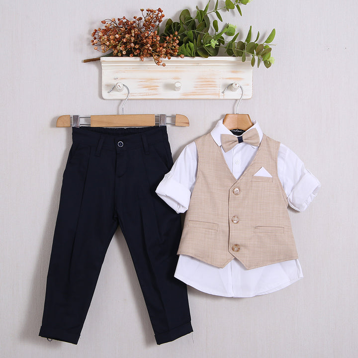 Completo Cerimoniale Pantalone+Camicia+Gilet+Papillon "Pierre Cardin"