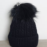 Geflochtene Bommelmütze