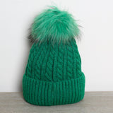 Geflochtene Bommelmütze