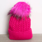 Geflochtene Bommelmütze