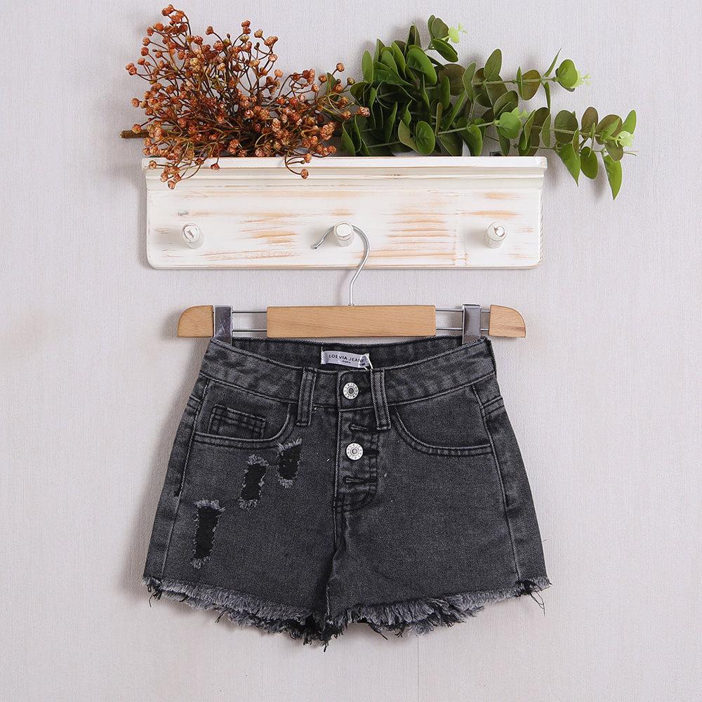 Short Denim Con Rotture