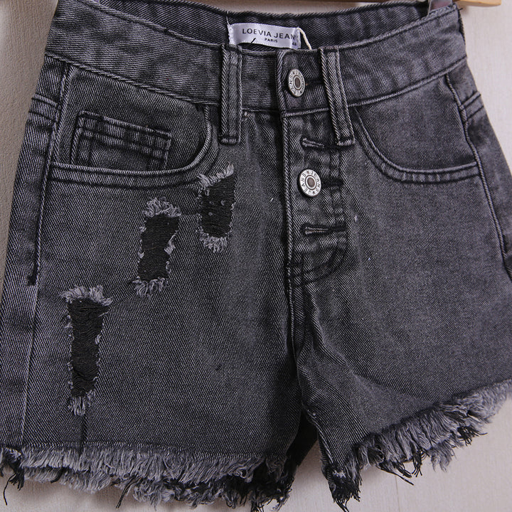 Short Denim Con Rotture