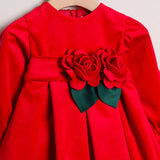 Zweifarbiges Kirschkleid 