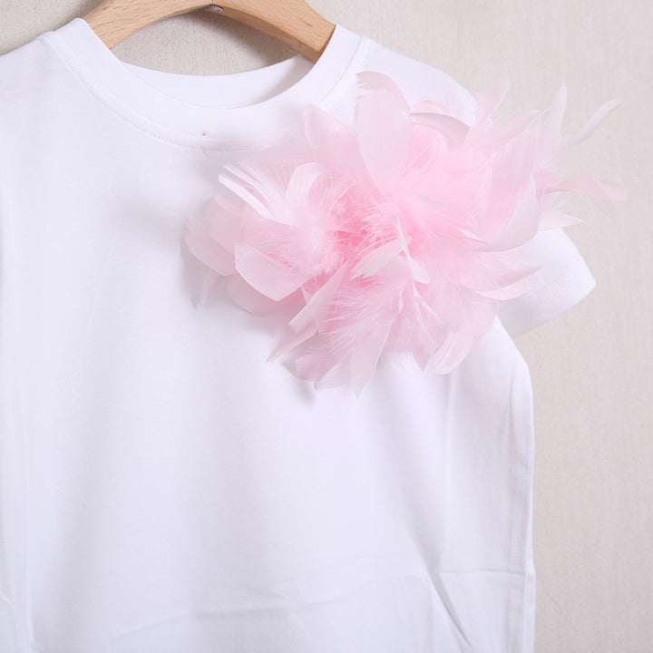 T-Shirt Con Spilla Fiocco