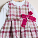 Zweifarbiges Kirschkleid 