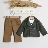 Completo Con Pantalone+Cappottino+Shirt Manica Lunga